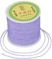 Cordone in Nylon 100 Metri - Filo Intrecciato - Cordone Macramé - Cordone in Lila - 0,8 mm - Cordone per Gioielli