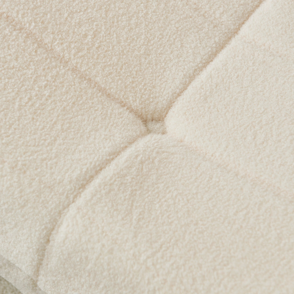POLTRONA Relax 110 x 85 x 79 cm in Poliestere e Schiuma Beige