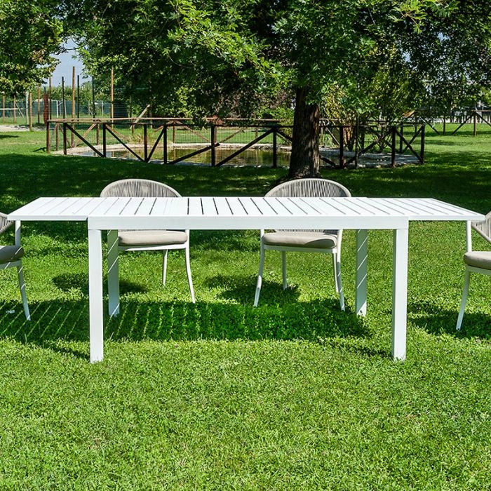 Tavolo da esterno CRONO in alluminio, allungabile da 160 a 240 cm - Tavolo Da Esterno Crono In Alluminio, Allungabile Da 160 A 240 Cm Colore Bianco