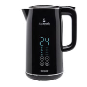 Bollitore elettrico 1,7L con display LED touch, controllo temperatura e doppia parete acciaio inox 2200W - Sogo