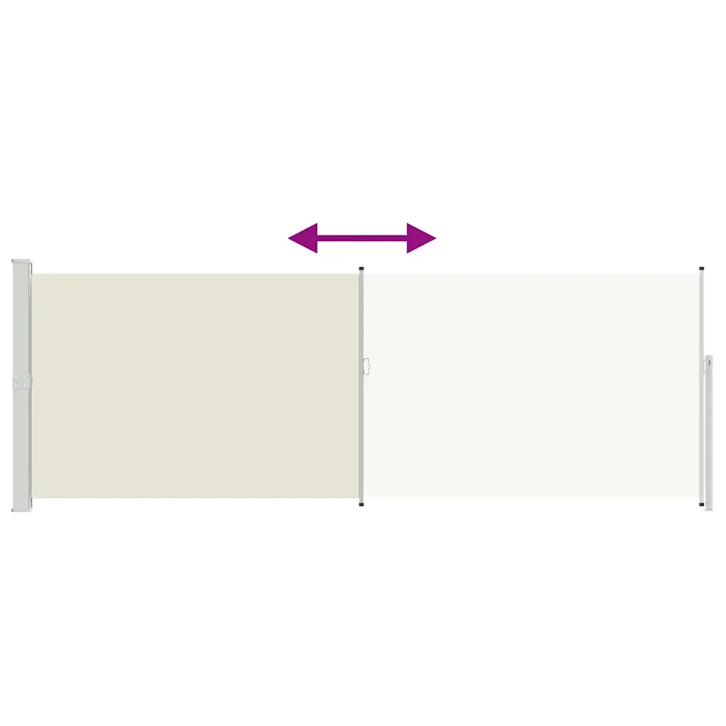 Tenda da Sole Laterale Retrattile 160 x 500 cm Crema 45461
