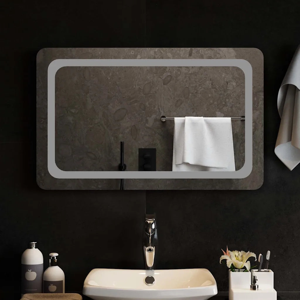 Specchio da Bagno | Specchio decorativo con Luci LED 80x50 cm