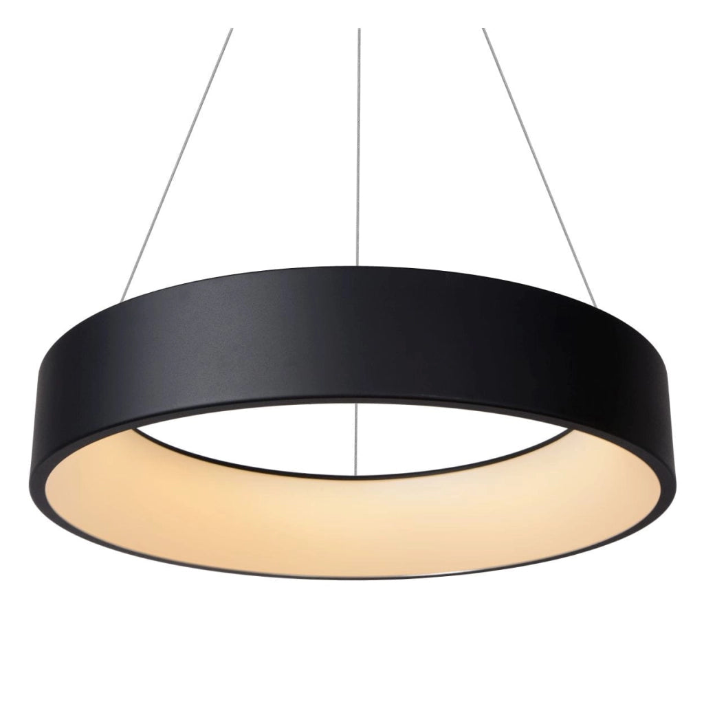 Lampada a sospensione Lucide Talowe LED 39W nera Ø60