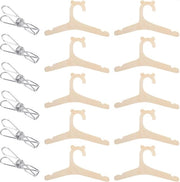 Hanger per bambino - 10 pezzi di viti a secco - 6 pezzi di hanger in legno per bambino hanger per bambole accessori per la casa