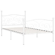 Giroletto Base con Doghe-Struttura Letto Bianco in Metallo 90x200 cm