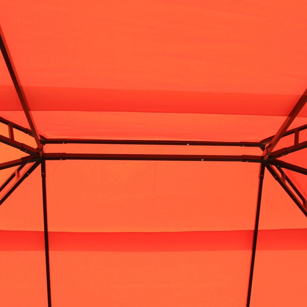 Gazebo da Giardino con Tende ¨C zephmum ¨C 4x3m Arancione