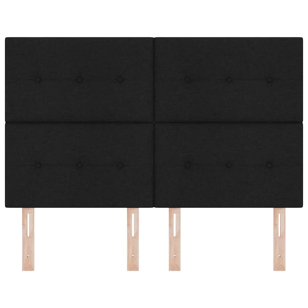 Testiera regolabile in altezza con testiera Nero 144 cm Tessuto 3337823