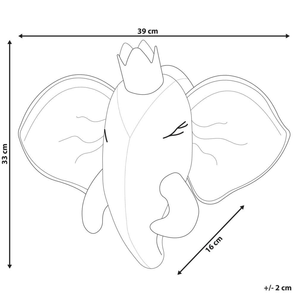 Decorazione in peluche per la cameretta dei bambini elefante di cotone grigio giocattolo da appendere