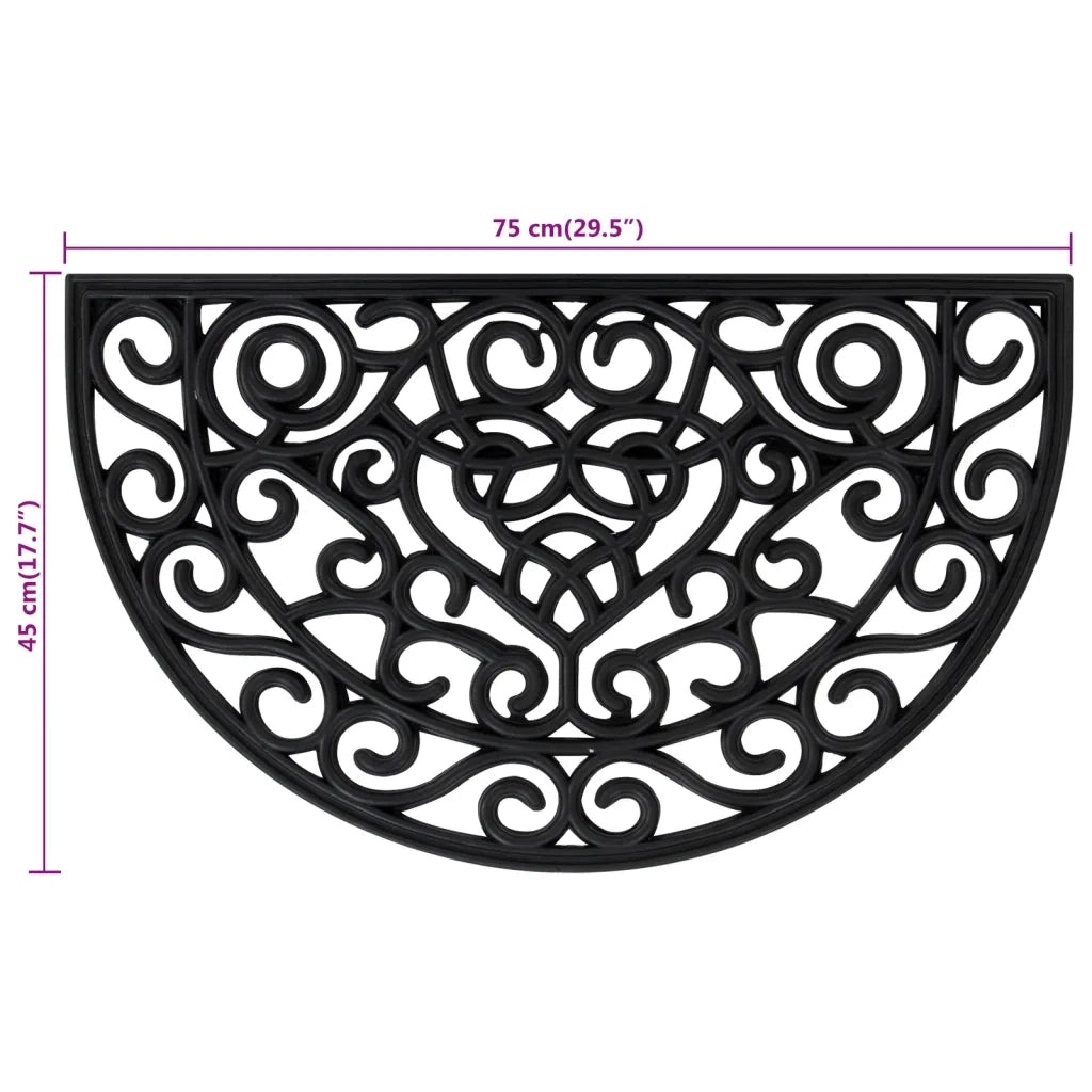 Zerbino Mezzo Rotondo 45x75 cm in Gomma 155661