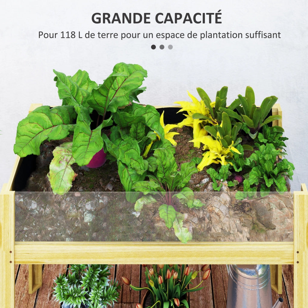 Tavolo da giardino rialzato ¨C zephmum ¨C 110x50x80 cm