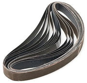 Set di cinture di abrasione 15 pezzi 25 x 762 mm - Ossidiana di alluminio - Grit 600/800/1000 - Elevate prestazioni - Per smerigliare/lucidare - Corpo eletrostatico - Cinture di abrasione