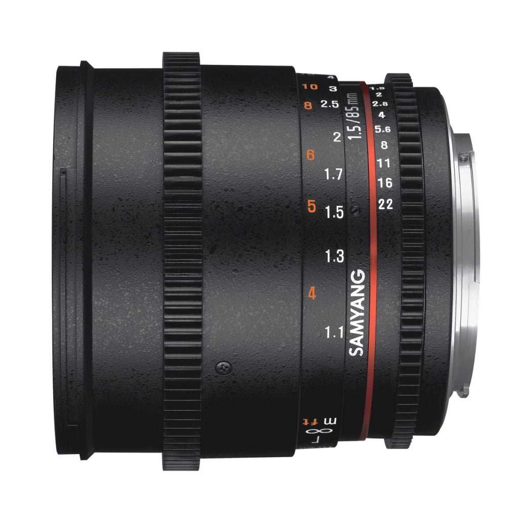 SAMYANG 85/1,5 Obiettivo Video DSLR II Sony E messa a fuoco manuale obiettivo video 0,8 ghiera ingranaggi, obiettivo ritratto nero 7817