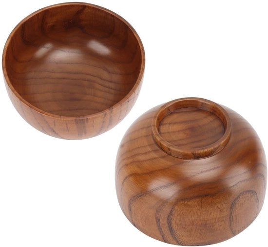Contenitore alimentare in legno di stile giapponese - superficie liscia - unica finitura in legno - duraturo - prodotto sostenibile
