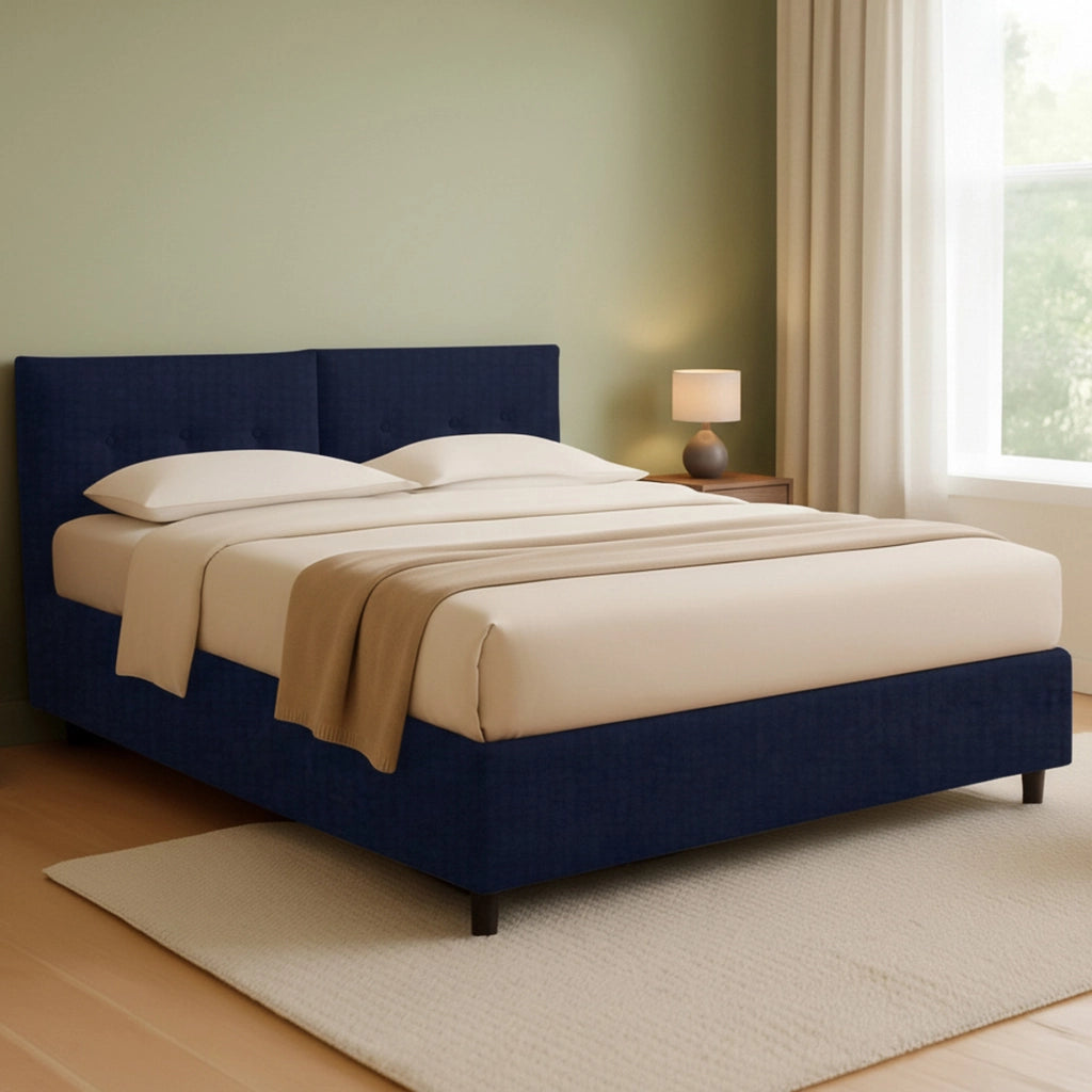 Leeds, Letto Piazza e Mezza Sfoderabile Made in Italy, Viola Scuro