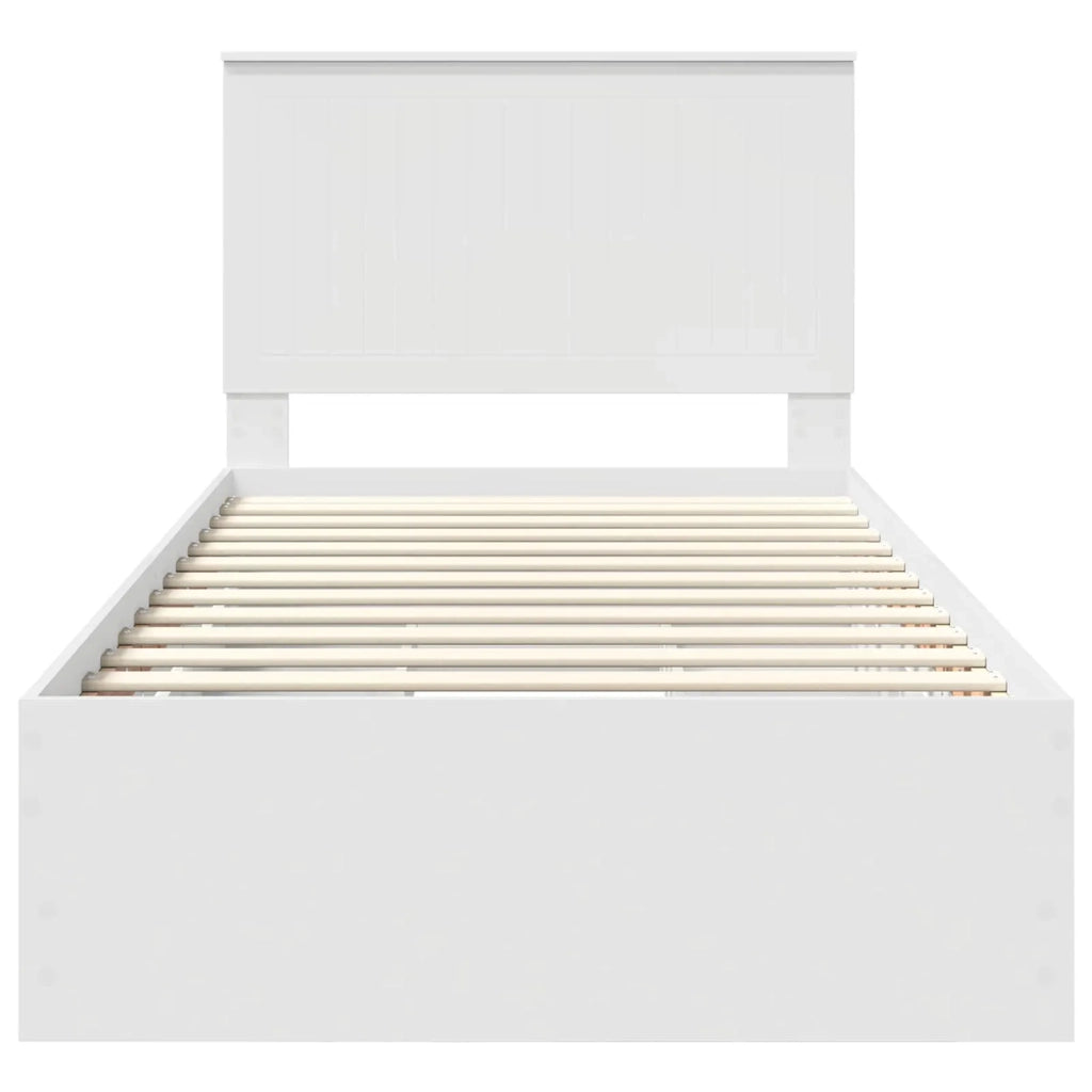 Struttura del letto-Giroletto-Rete del Letto Bianco 100 x 200 cm Legno Ingegnerizzato 976335