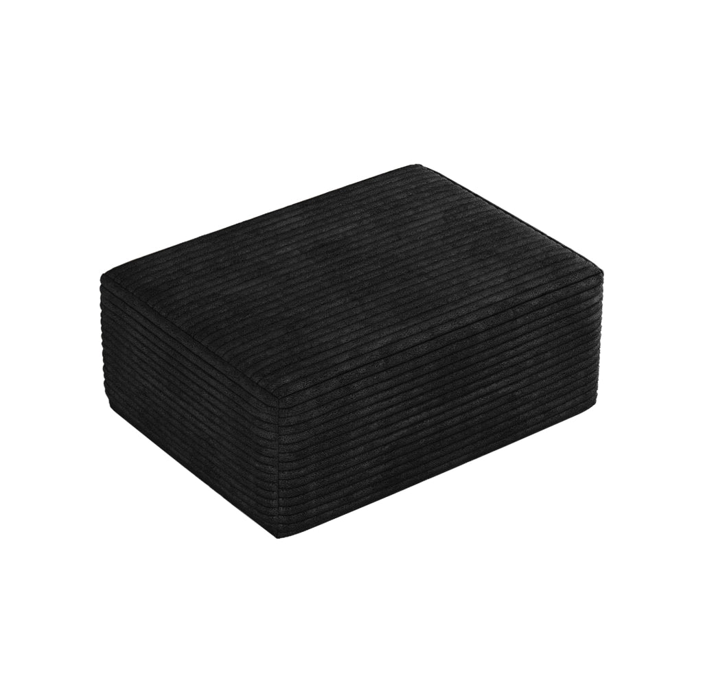 OTTOMAN Nero in tessuto 100 cm