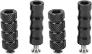 Motorcicletta Pedale Anti-Slittamento a Guscio - Nero - Supporto Pedale - Spaziatura 6mm - Kit di Montaggio a Boccoletti - Moto