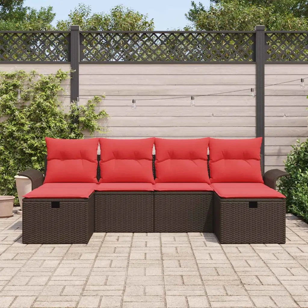 Set Divano da Giardino con cuscino 6 pcs Poly Rattan 3360255