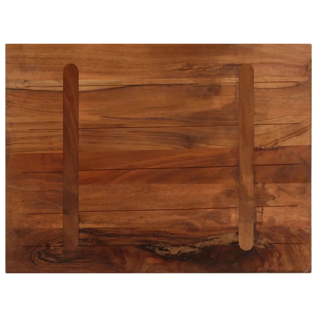 Piano Tavolo 80x70x2,5 cm Rettangolare in Massello di Recupero