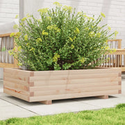 Fioriera da Giardino-Vaso da Esterno 90x60x26,5 cm in Legno Massello di Pino