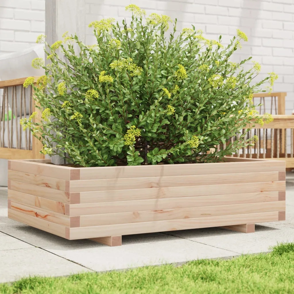 Fioriera da Giardino-Vaso da Esterno 90x60x26,5 cm in Legno Massello di Pino
