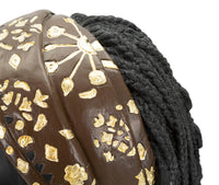 Statua Donna Masai 19x30x18,5 cm in Poliresina Nero/Oro