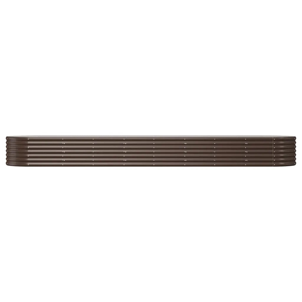 Letto Giardino Acciaio Zincato 368x80x36cm Marrone 318930