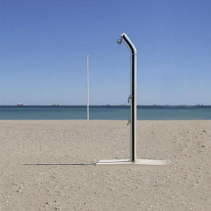 Doccia da Giardino Miscelatore e Lavapiedi ATI Docce UNI-1M Inox Anodizzato