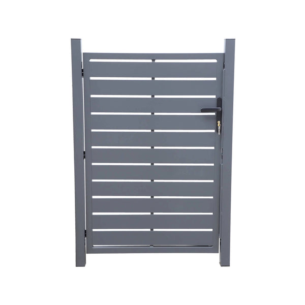 Cancello da giardino in alluminio con serratura e maniglia, 100cm,