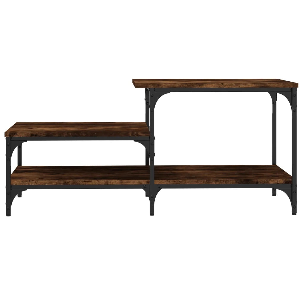 Tavolino da Salotto Rovere Fumo 100x50,5x45cm Legno Multistrato 835381
