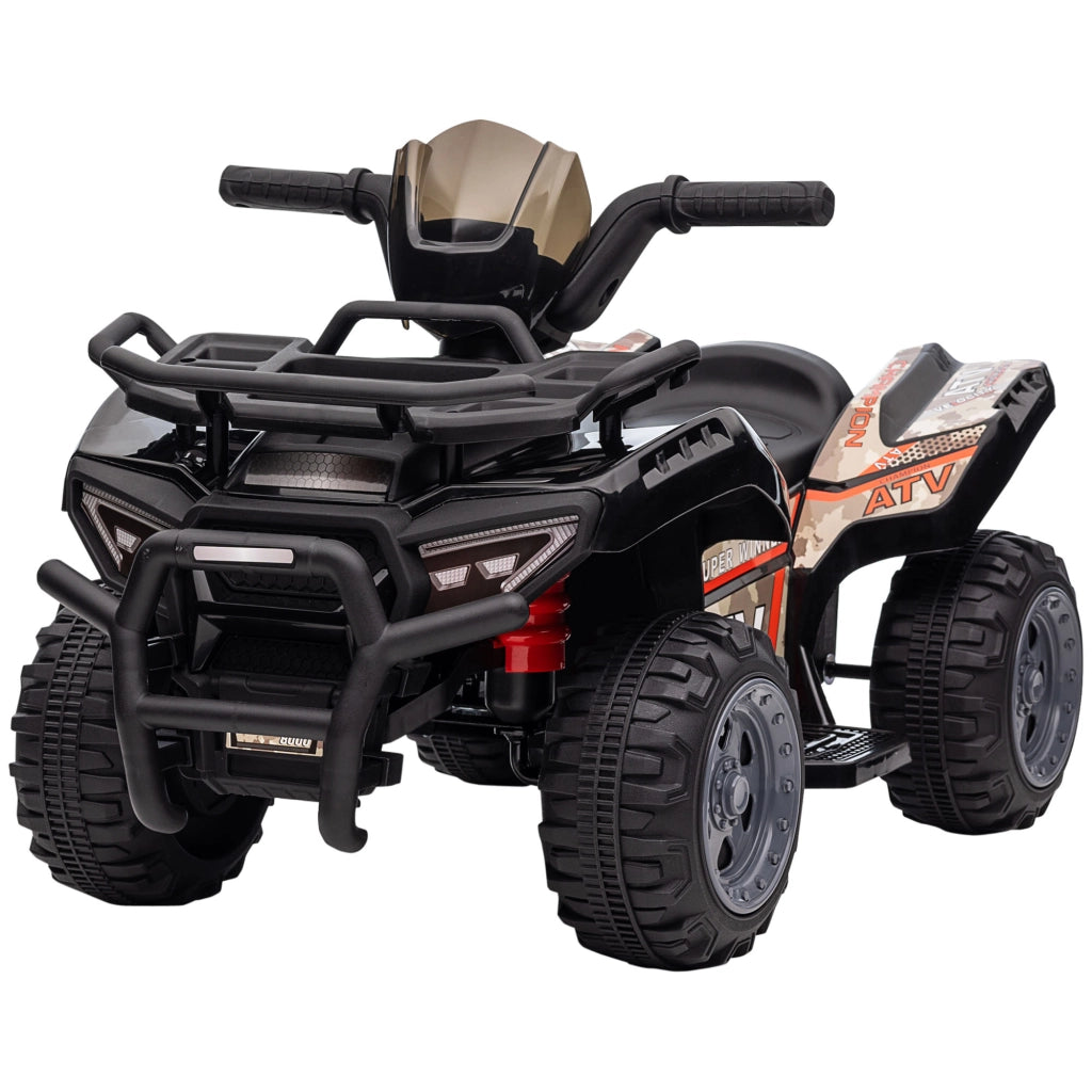 Quad Elettrico per Bambini con Musica ¨C zephmum ¨C 6V, Nero, 1.5-3 Anni