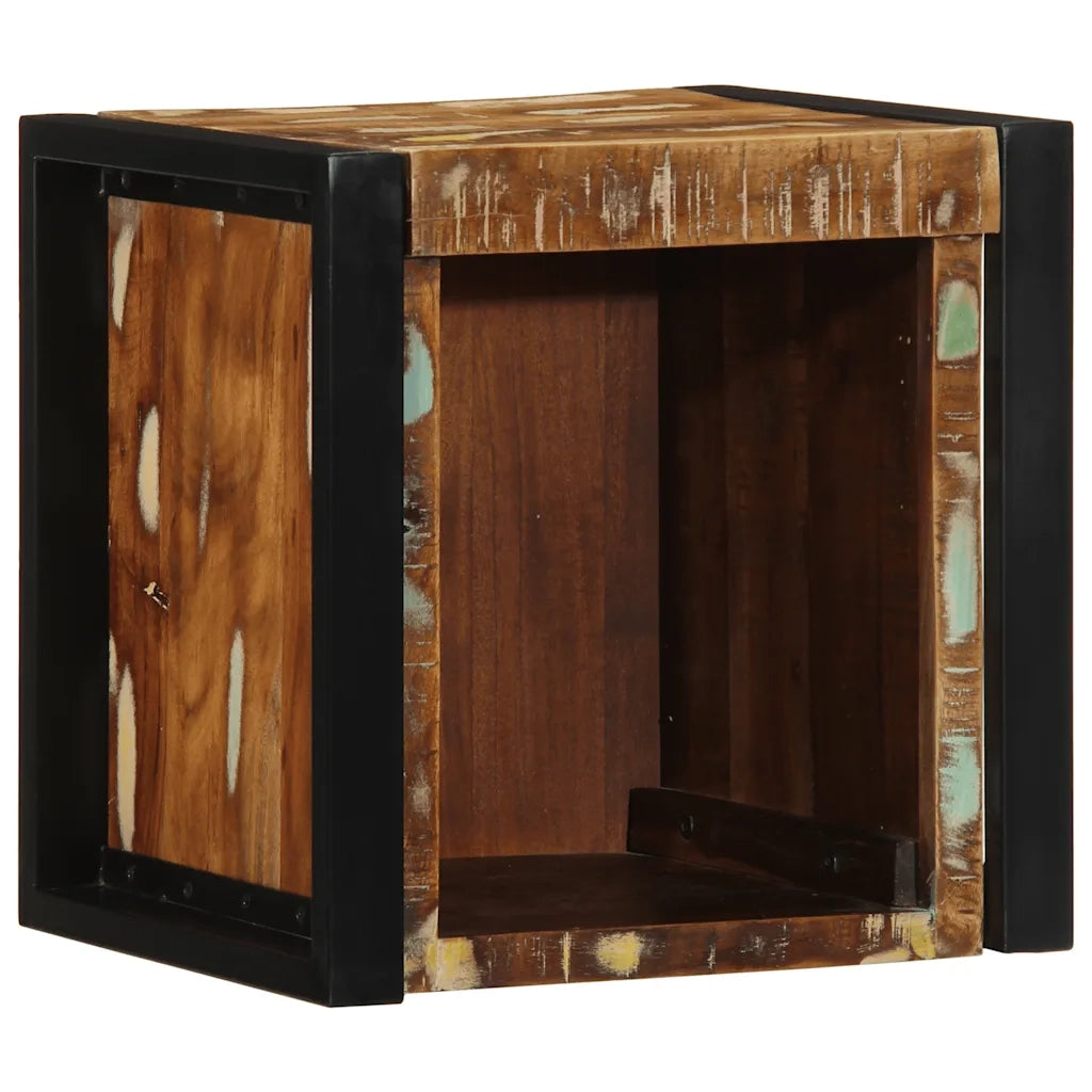 Comodini 2 pz Multicolore 40x35x40cm in Legno Massello Recupero 4015960