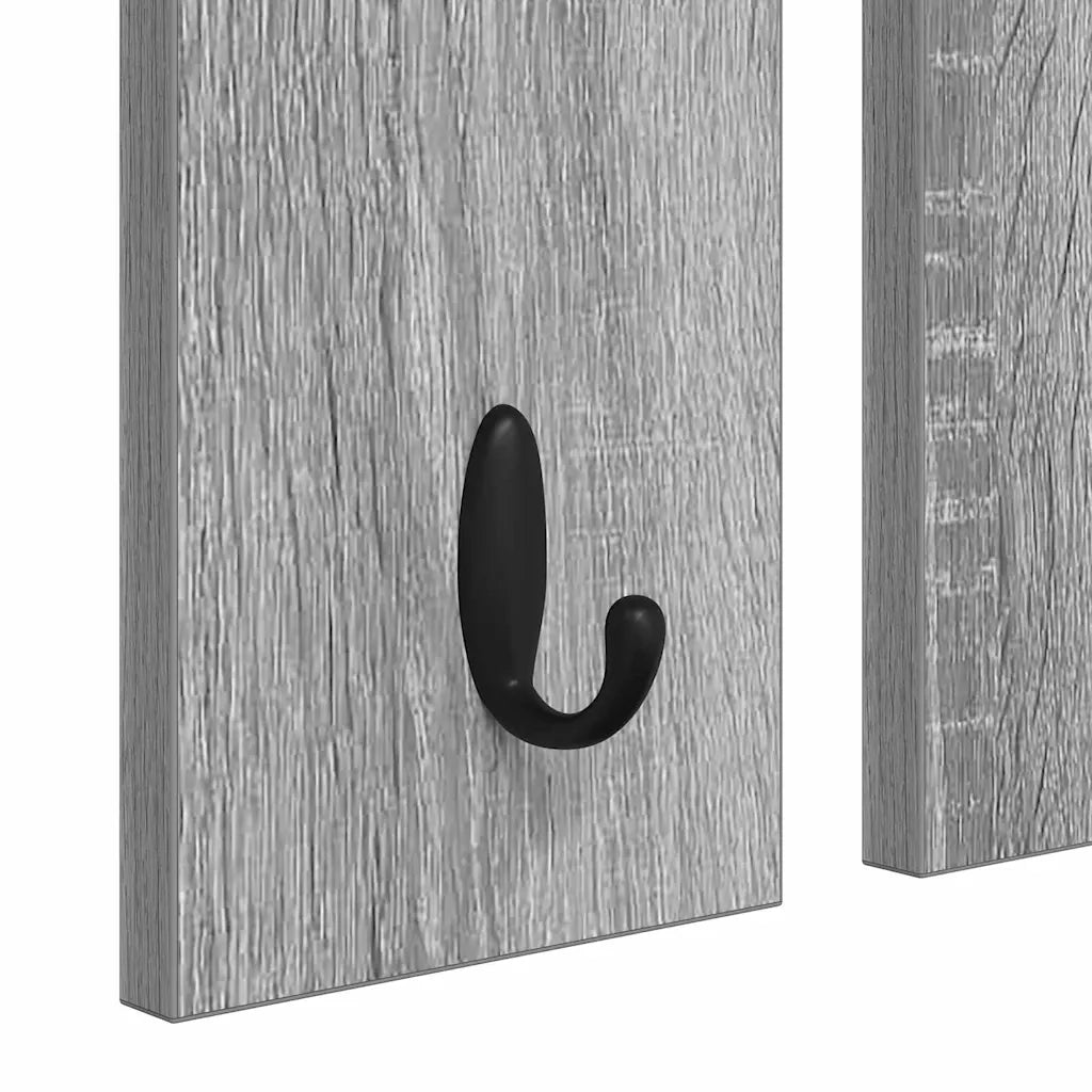 Appendiabiti a muro con specchio Grigio sonoma 85 x 10 x 45 cm CFW3444497
