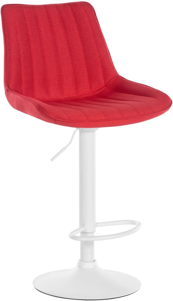 Sgabello Toni Tessuto rosso,bianco