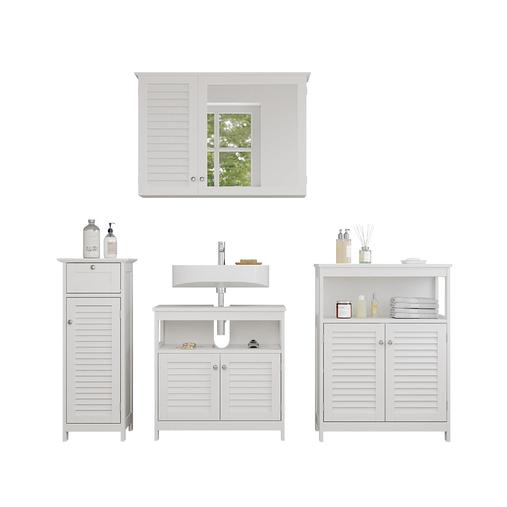 Vicco Set di mobili da bagno Bianco 4 pezzi, opzione 2
