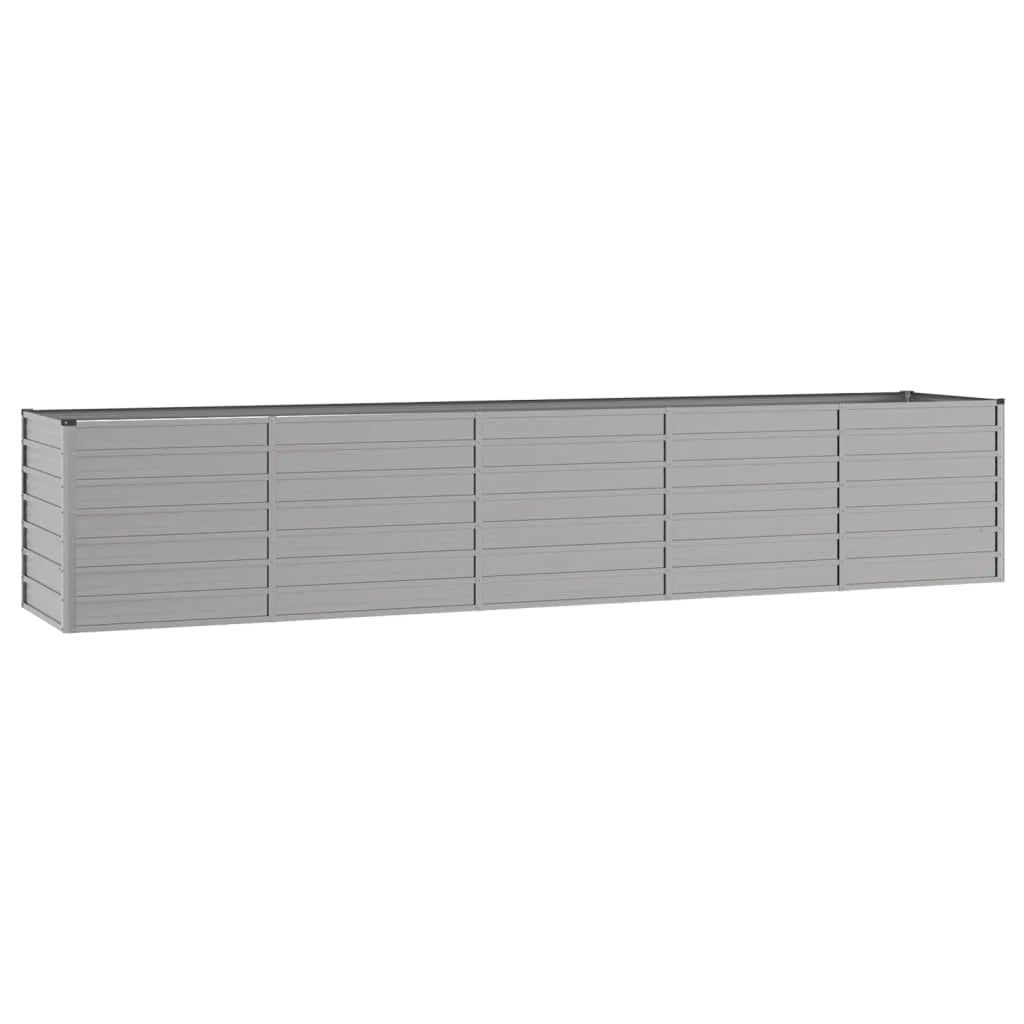 Fioriera rialzata per piante fiori terrazza giardino finitura ruggine 400 x 80 x 77 cm acciaio corten marrone 02_0039875
