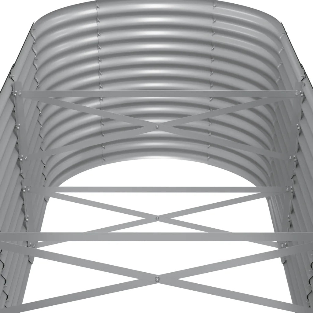 Letto Giardino Acciaio Verniciato a Polvere 512x80x68 cm Grigio