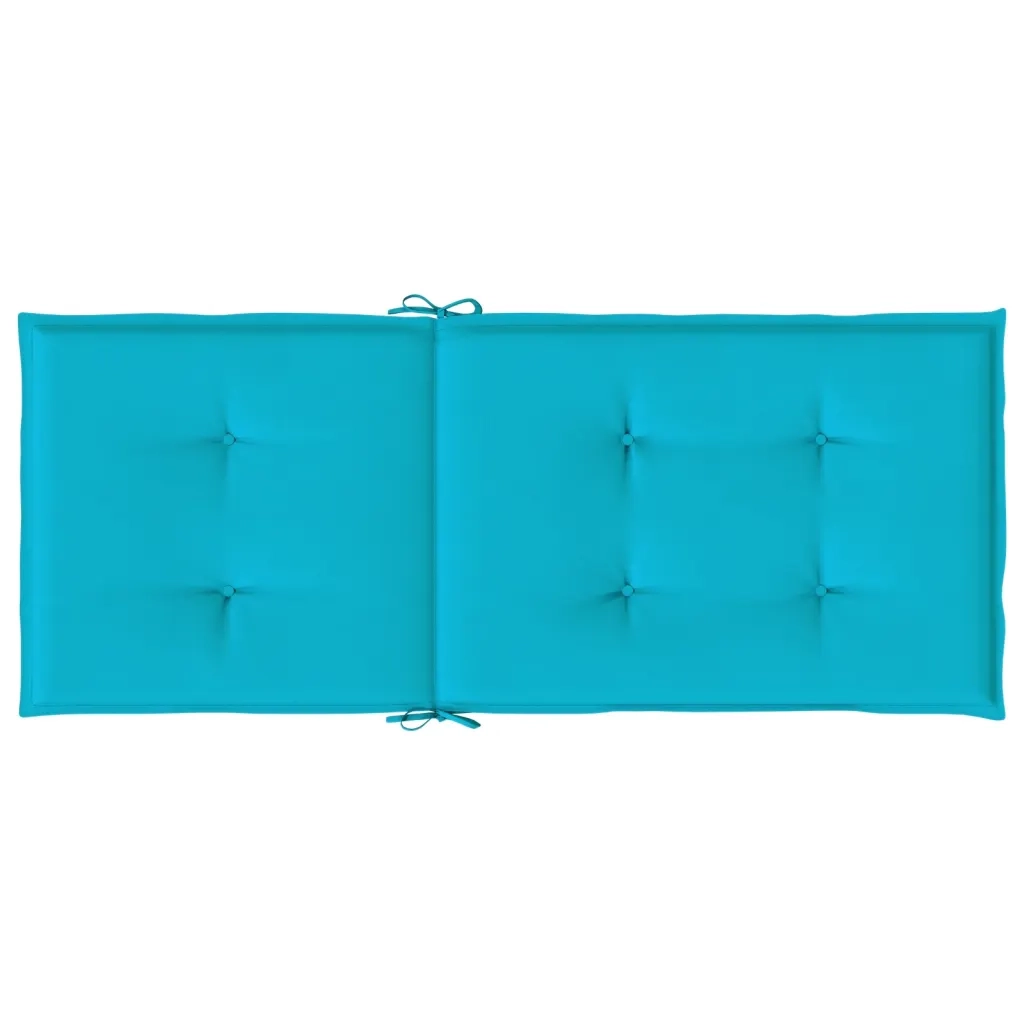 Cuscini per Sedia con Schienale Alto 4 pz Turchese in Tessuto 361272