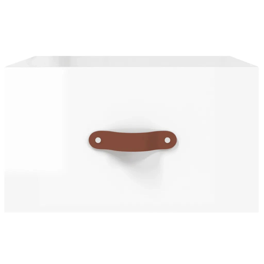 Comodini a Muro 2 pz Bianco Lucido 35x35x20 cm 829777