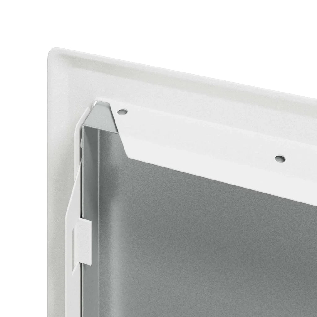 vidaXL Pannello di Accesso Bianco 20 x 30 cm Acciaio