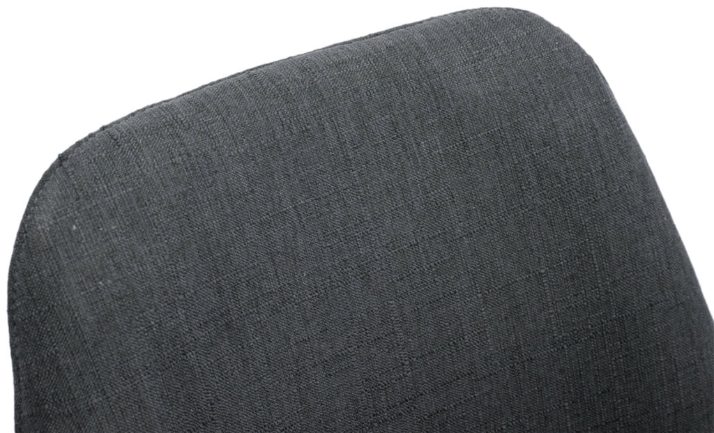 Set di 4 sedie per visitatori Toulouse Fabric Round grigio scuro,natura