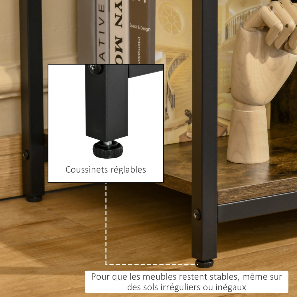Mobile TV con ripiani regolabili ¨C zephmum ¨C 110x40x50 cm marrone