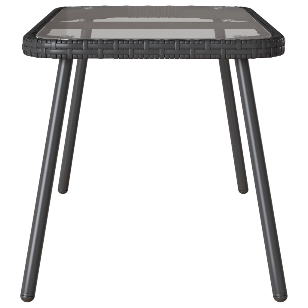 Tavolino da caffÃ¨  Nero 90x45x42 cm in Polyrattan