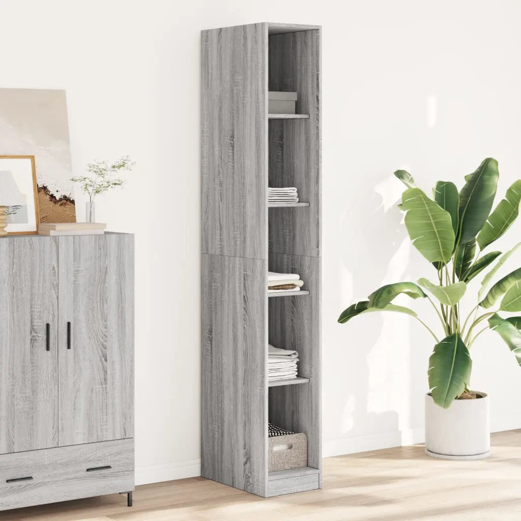 vidaXL Armadio Grigio Sonoma 30x50x200 cm in Legno tecnico