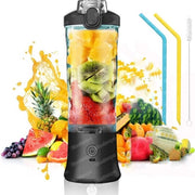 Shaker elettrico con mixer - Proteine shaker senza residui - Bicchiere shaker per proteine - Caricabile via USB-C - Blender da viaggio - 600ML - Nero e Blu