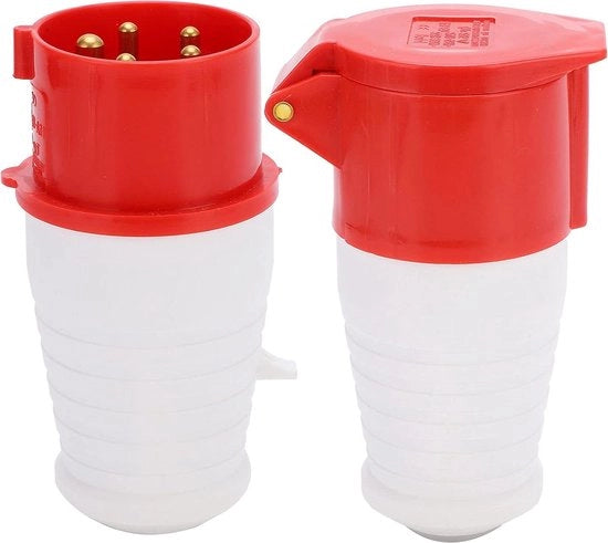 Connettori di Collegamento a 5 Pin per Impianti Industriali - Set di Presse 3 Fasi IP44 Acqua e Polvere Resistente 220V 380V 415V.