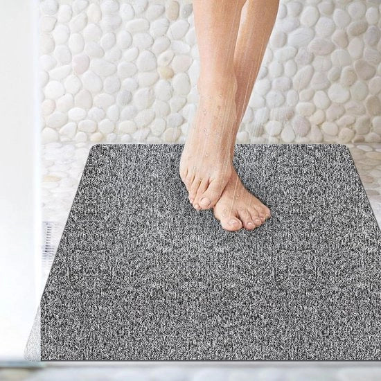 Matte anti-slip 80 x 80 cm con fori di drenaggio per vasca da bagno e spazi umidi, resistente alla muffa, morbido e confortevole, sicuro