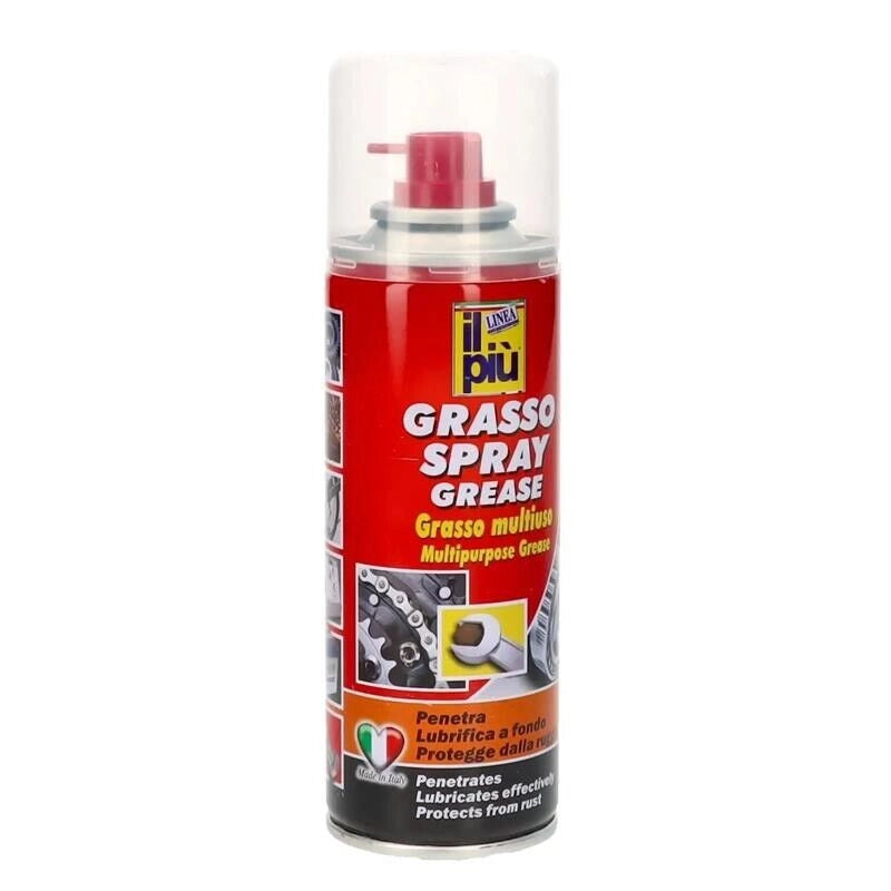 GRASSO SPRAY LUBRIFICANTE MULTIUSO CHE PENETRA PURIFICA A FONDO E PROTEGGE DALLA RUGGINE 200 ML
