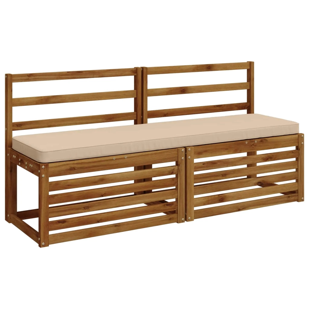 Cuscini per Panchina a 2 Pezzi VUGHT 2 pz 100% Poliestere Crema 951365
