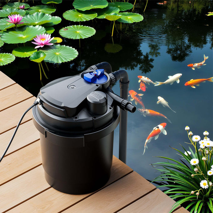 CPA-2500 Filtro a pressione per laghetto con UVC da 11 W Per laghetti fino a 6000 litri